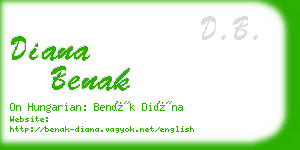 diana benak business card